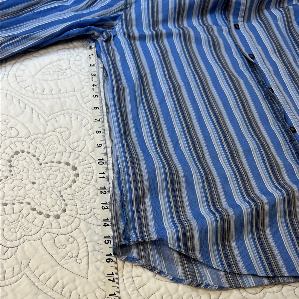 Tailorbyrd Striped Button Down Collared Shirt - M… - image 8